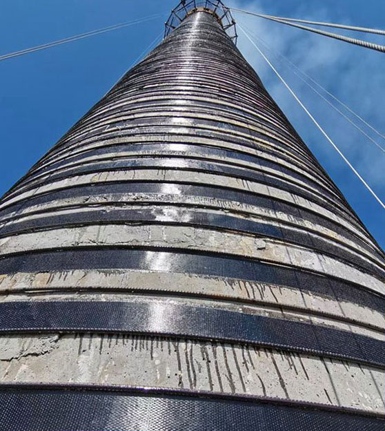 水泥烟囱碳纤维加固