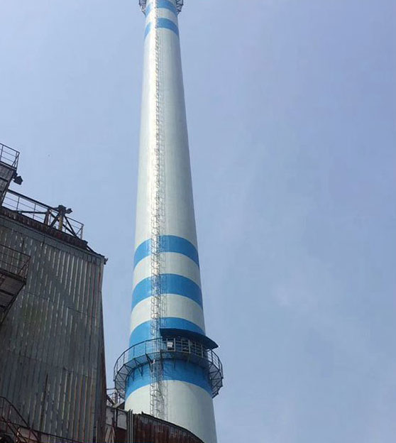 电厂烟囱刷航标